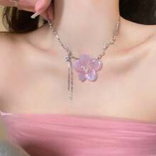 Andkiss 1pc Spring/Summer Sweet Resin Flower Pendant Necklace