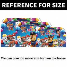Paw Patrol Authorize 1PC Paw Patrol Cartoon Theme Birthday Party Decoration Hanging Cloth Wall Decoration 210 * 150/150 * 100/100 * 75CM Colorful Balloons Banner Ryder Archie Maomao Tiantian Zhuzhu Puppy Flash Wall Decoration Theme Birthday Party Background Cloth Banner Photo Booth Photo Decoration Background Cloth Studio Live Venue Decoration Party Supplies