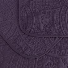 Austin Oversized Bedspread Set 3-Piece Ultrasonic Quilted Soft Lightweight Microfiber Coverlet For All Season - Purple - View 4
