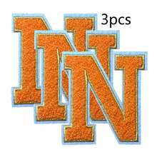 3/26 件 A-Z 3.15 英寸雪尼尔刺绣字母、熨烫补丁、缝制/熨烫装饰数字徽章、服装配饰（用于衣服、夹克、帽子、书籍、背包）、DIY 刺绣补丁 - 彩色 - 查看 153