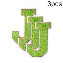 3/26 件 A-Z 3.15 英寸雪尼尔刺绣字母、熨烫补丁、缝制/熨烫装饰数字徽章、服装配饰（用于衣服、夹克、帽子、书籍、背包）、DIY 刺绣补丁 - 彩色 - 查看 101