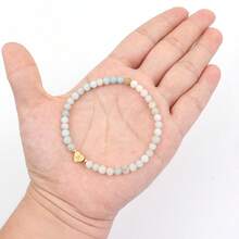 新款经典A-Z心形字母手链，女士石珠手链，女士珠宝礼品 - 款式9 - 查看 3