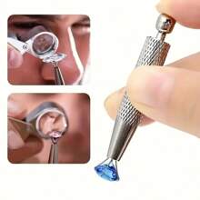 Precision 4-Claw Jewelry Tweezers - Gem And Diamond Setting, Ideal For Beads And Small Parts, Ergonomic Metal/Aluminum Craft Tools, Jewelry Making Tool