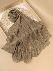 1 Piece Chiffon Paisley Cashew Print Chiffon Scarf, Elegant Female Hijab, Spring And Summer Soft And Breathable Sun-Proof Silk Scarf Shawl For Abaya