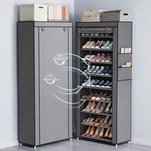 Multi-Layer Dust-Proof Shoe Rack For Entryway, Simple Storage Home Shoe Cabinet - Multicolor - View 1