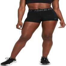 Pro 365 Women's 3" Compression Dri-FIT Training Shorts - 黑色/鐵灰色 - 查看 2