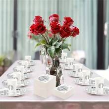 75pcs Silver Disco Party Disposable Tableware Set, Includes 7-Inch Plates, Cups, Napkins With Silver Disco Ball Pattern, Suitable For Disco Parties, Theme Parties, Birthdays, Events, Outdoor Gatherings, And Dining