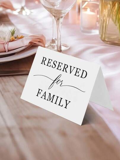 10pcs Wedding Reserved Place Cards For Family, Table Setting Cards For Engagement And Reception, Reserved Table Signs For Weddings, Parties, Restaurants Best Gifts,Wedding Decor,Home Decor ,Room Decor Party Favors Bride Birthday Graduation Birthday Decorations Party Decorations Bachelorette