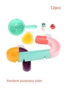 12pcs 24pcs 44pcs Ball Track Shower Water Slide Bath Toy Set With Mini Duck Interactive Multicolor Kids Bathtub Toy For Preschool Children Ideal Gift For Birthday Thanksgiving Christmas Etc Color Random