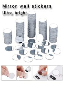 20/50/100/200pcs, 2cm Circular Acrylic Mirror Mosaic Tiles, 3D Crystal, Fashion Rhinestone Mirror Wall Sticker, Home Peel And Stick Geometric Wall Decor, For Bedroom, Living Room, Bathroom Decor, Glass Face, Shiny Sparkle, Reusable, DIY Jewelry Making, Party Craft, Phone Case, Gift Craft Decorative Sticker, Portrait Mirror Tile, Multi-Surface Installation Stickers