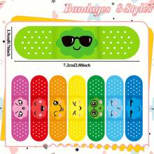 10/30/60pcs Colorful Smiling Face Elastic Bands, 8 Different Colors Breathable PE Elastic Bands, Suitable For Emergency Kits - Multicolor - View 3