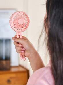 1 pieza Ventilador de mano plegable multifuncional y portátil USB recargable con forma de pulpo - Batería de 500mAh con 3 velocidades y luz LED: para carritos de bebé, campamento, viajes y oficina