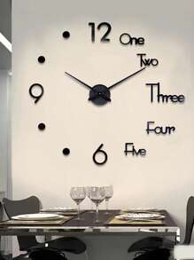 1 pieza de reloj de pared acrílico DIY, set grande sin marco creativo, fácil de instalar, reloj silencioso, set de reloj de pared DIY, decoración para sala de estar, dormitorio, decoración del hogar, reloj de pared para dormitorio, decoración de vuelta a la escuela