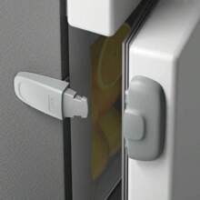 1pc Grey Fridge Child Lock, Anti-Open Clasp Lock Suitable For Refrigerator, Freezer Door That Won't Close Tightly, Independent Packaging