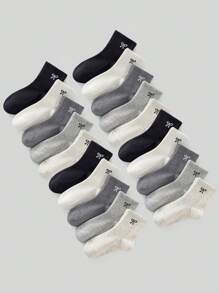 5 Pairs Of Children's Socks, Solid Color Bow Pattern Girls Four Seasons Cute Casual Simple Daily Travel Can Wear Children's Mid-Tube Socks.