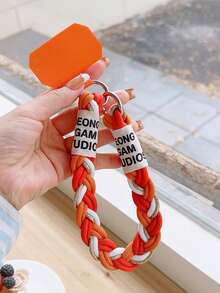 1pc Multi-Function Dual Ring Phone Lanyard, Handmade Braided Colorful String Wrist Strap With Key Chain, Phone Case Strap, Cup Holder, Fashion Accessories - Multicolor - View 16