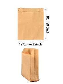 50/100个牛皮纸三明治袋，防油一次性食品袋，适用于汉堡、甜点、炸鸡 | 派对、餐饮、餐车的防漏零食包装 | 婚礼生日 - 彩色 - 查看 3