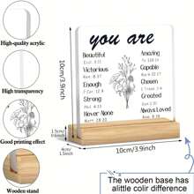 1 Piece, Religious Catholic Spiritual Gifts, Acrylic Creative Desktop Decorations, Multi-Functional Living Room And Office Decorations, Suitable For Christian Women Birthday Gifts, Mother's Day Gifts, Christmas Gifts