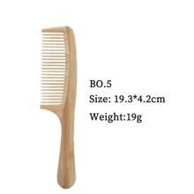 1 Natural Bamboo And Wood Comb, Smooth Hair, Anti-Static Scalp Massage Bamboo And Wood Comb, Hairstyle Comb