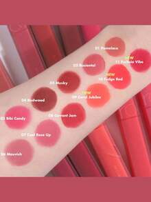 Rom&nd Romand BLUR FUDGE TINT 11 玫瑰粉色，Romand 唇膏，唇彩，哑光唇釉，轻盈柔滑质地，易于涂抹，持久显色，高饱和度，不拔干，丝绒般柔滑，哑光妆效，易于晕染，韩国彩妆，韩国化妆品，礼盒装，5.0克/0.18盎司 - 11 FUCHSIA VIBE - 查看 6