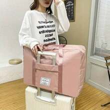 Foldable Duffel Bag, Women's Tote Bag, Expandable Gym Bag, Sports Tote Bag, Weekend Travel Duffel Bag, Large Capacity Lightweight Overnight Bag, Trolley Luggage, Bedroom Storage Bag, Clothing Travel Storage Bag