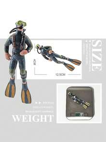 7 件/套逼真的沙盒人物模型包括消防员、面包师、警察、兽医、建筑工人房间装饰圣诞礼物彩色积木、儿童动物、儿童圣诞礼物、男孩玩具 - 杏色 - 查看 7