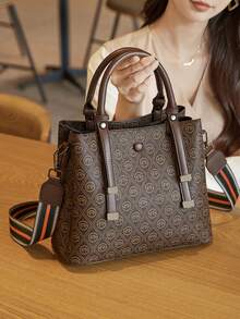 Large Capacity Tote Bag For Women, Casual Commute Shoulder Handbag, Lightweight Luxurious Brand Versatile High-End Feel Crossbody Purse, 2025 New Casual Handbag - Coffee - View 10