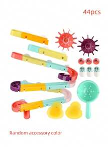 12pcs 24pcs 44pcs Ball Track Shower Water Slide Bath Toy Set With Mini Duck Interactive Multicolor Kids Bathtub Toy For Preschool Children Ideal Gift For Birthday Thanksgiving Christmas Etc Color Random
