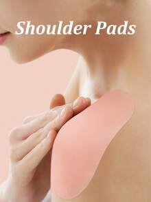 2pcs Invisible Detachable Breathable Silicone Shoulder Pads, Reusable Self-Adhesive Shoulder Enhancer For Women Gym Gym Accessories - Apricot - View 9