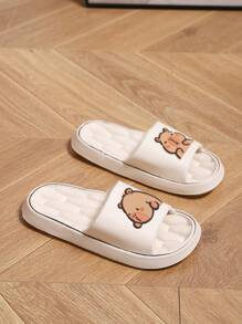 Nouvelles pantoufles d'été légères pour femmes, pantoufles maison de dessin animé mignonnes, sandales de douche anti-odeur en EVA, respirantes et antidérapantes pour la plage