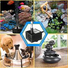 50 GPH Mini Submersible Pump, USB Powered By Small Fountain Pump (5V 200L/H) Water Pump With 1M Tubing And Flow Adjustment Function Small Fountain Pump For Water Feature, Aquariums, Fish Tank, Tabletop Fountain, Pet Fountain, Indoor Or Outdoor Pond Fountain