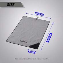 منشفة غولف كارسان 40 * 60 سم من ميكروفيبر بنمط الوافل مع فرشاة تنظيف مثلثة الشكل، متوفرة بخيارات 6 ألوان مختلفة، إكسسوارات الغولف - متعدد الألوان - مشاهدة 8