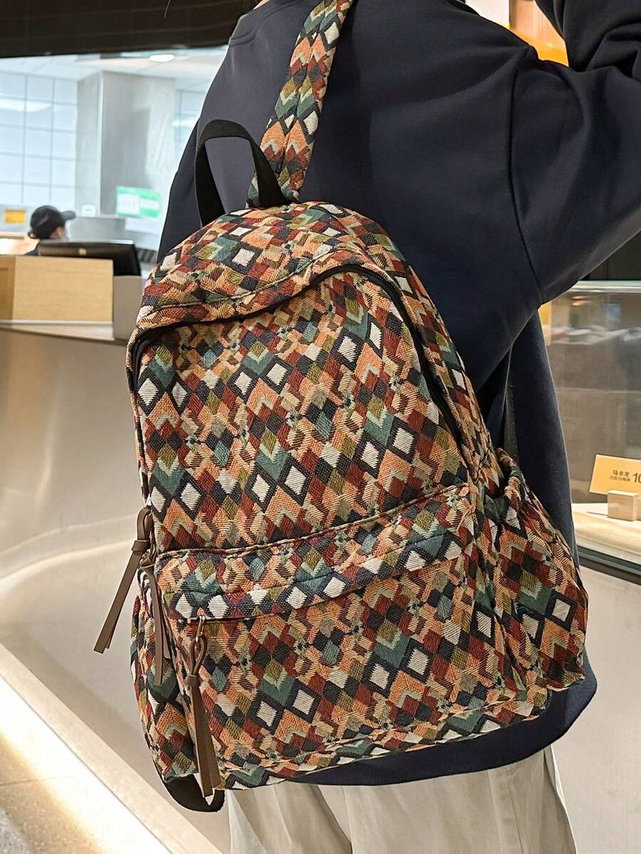Women's Minimalist High Capacity Classic Floral Backpack - Multicolor - View 1
