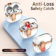 Military Industry Anti-Fall Minimalist Solid Color Electroplated Lock Clear Earphone Case Compatible With AirPods 4, Pro 2nd Gen, Pro 3rd Gen, 1/2, Anti-Drop, Various Colors For Men And Women - Multicolor - View 6