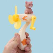 1pc Mini Handheld Fan - 6.3*3.54in Cute Animal Shaped Portable Fan, No Charging Needed - Lightweight PP Material For Outdoor, Travel, Summer Cooling Summer Cooling,Beach,Travel