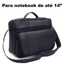 Men's Crossbody Bag 14" Laptop Briefcase Business Briefcase Postman Briefcase Executive Briefcase - 黑色 - 查看 5