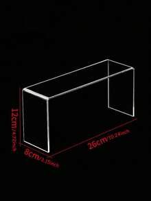 1pc Acrylic Multi-Tier Desktop Display Stand, Versatile Storage Rack For Figurines, Toys, Perfume, Cosmetics - Clear - View 13