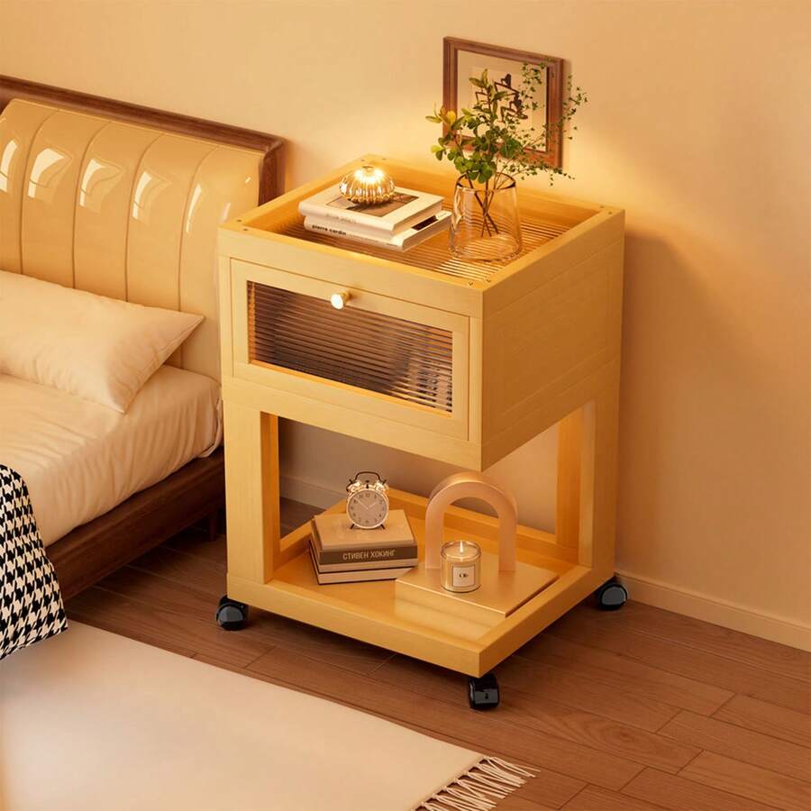 SHENGYE高端家具系列 几何美学楠木边桌 客厅沙发边柜 简约小茶几 卧室床头柜收纳架 家用客厅边桌 卧室床头柜收纳架 - 彩色 - 查看 1