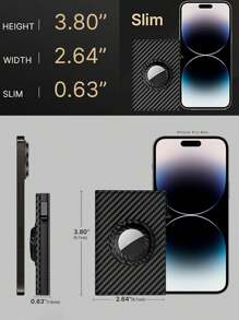 A Men's Ultra-Thin RFID Protection Wallet, Business-Style Aluminium Cardholder, Compact And Lightweight, Multifunctional Coin Pocket, Pop-Up Cardholder, High-Quality Synthetic Leather, Carbon Fibre, Smart, Slim, 9-14 Card Capacity | With ID Window, Suitable For Fathers, Husbands, Brothers, Partners, The Best Gift, Ideal For Travel, Camping And Daily Use.