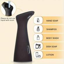 1pc Automatic Soap Dispenser, Battery Powered Wall-Mounted, Liquid Soap Dispenser With Touchless Infrared Sensor, For Bathroom And Hotel Hand Wash, Lotion, Shampoo, Body Wash, Kitchen Dish Soap, Skincare