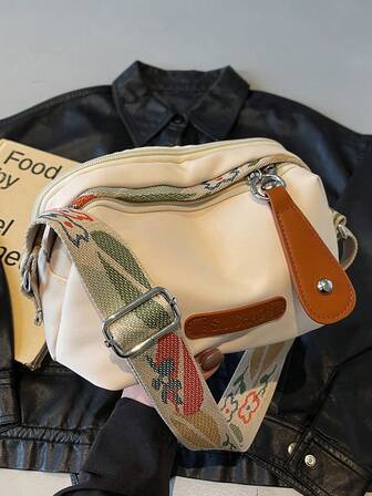 1 件花卉装饰多功能小斜挎包，适合旅行、度假、购物