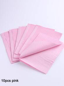 Disposable Pink Nail Art Table Mat 3 Lays Waterproof Clean Paper Foldable Multifunction Beauty Tattoo Dental Drapes Waterproof Tablecloth Cleaning Manicure Napkins Manicure Supplies