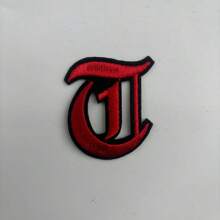 1 Pièce Optionnelle Alphabet Noir Edge Patch Brodé, Fer Sur/insignes, Vêtements Et Accessoires Décoration