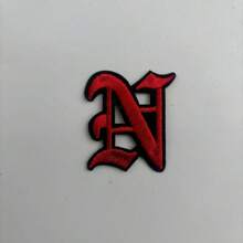 1 Pièce Optionnelle Alphabet Noir Edge Patch Brodé, Fer Sur/insignes, Vêtements Et Accessoires Décoration