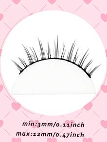 10 Pairs Cartoon Style False Eyelashes, Natural Makeup Effect, Anime Cosplay False Lashes, Transparent Stem, Natural Cartoon False Eyelashes, Korean/Japanese Cosplay False Lashes, Strip False Eyelashes