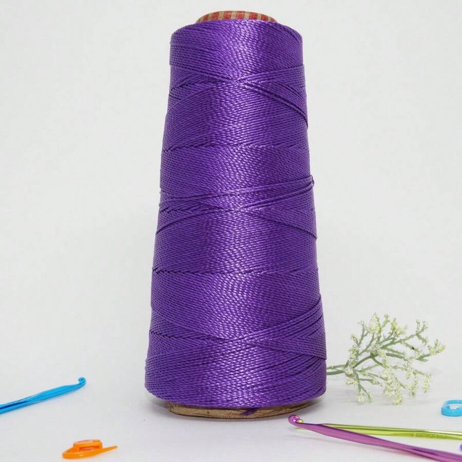 Queen Thick Polypropylene Crochet Thread Box Braids, Braids, Handmade Work 500 Meters - 紫色 - 查看 1