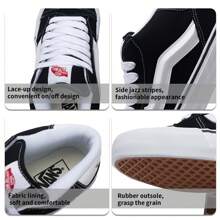 Vans Unisex Canvas Low-Top Sneakers, Casual Lightweight Trainers, Couple Shoes - VN000CQ96BT