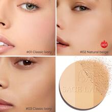 Sace Lady Base De Maquillaje Polvo Compacto Fijador Matte Corrector De Larga Duración A Prueba De Sudor A Prueba Agua Control De Aceite 3 Colores Con Almohadilla De Esponja - 01 - Ver 4
