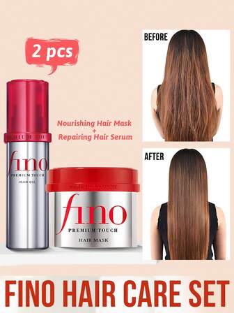  FINO Hair Care Set, Provide Deep Nourishment And Repair, Enhance Hair Elasticity, Maintain Long-Lasting Hydration, And Boost Hair Luster, Easy To Carry And Use, Professional Formula, Cost-Effective, Multi-Functional, Suitable For Daily And Professional Care, Suitable For All Hair Types, Especially Damaged, Dry, And Dull Hair, Daily Home Care, Travel, Professional Salon Treatment