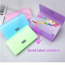1/3 Stücke A6 Größe wasserfeste Akkordeonmappe mit 13 Fächern, Material aus PP Kunststoff, in den Farben blau/grün/pink/lila erhältlich, geeignet für Zuhause/Büro/Besprechungen/Bibliothek/Schule, praktischer Dokumentenorganizer
